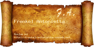 Frenkel Antonietta névjegykártya